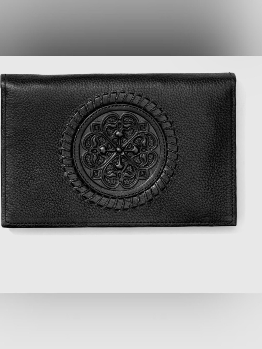 Brighton Ferrara Folio Wallet Black Leather T34623 $250 Retail NWT